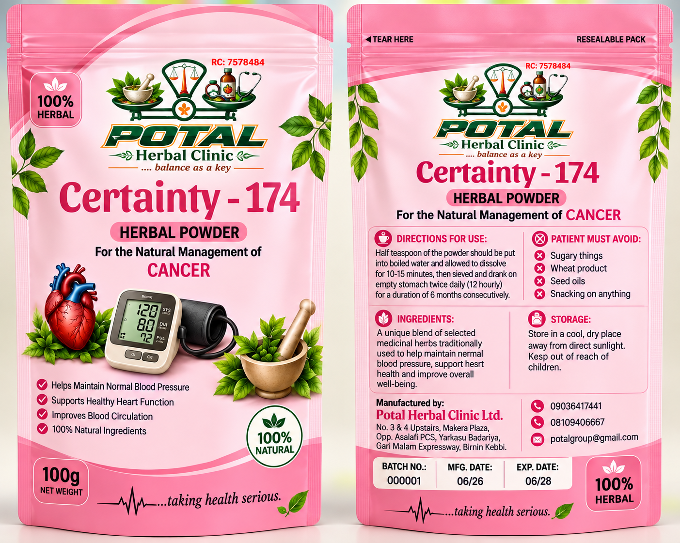 Certainty - 174 herbal product pack