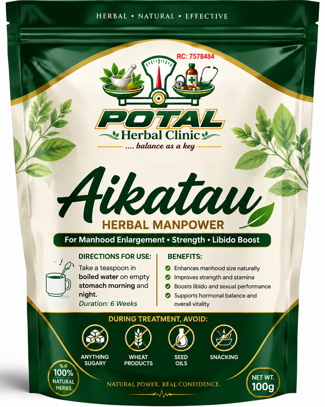 Aikatau herbal product pack