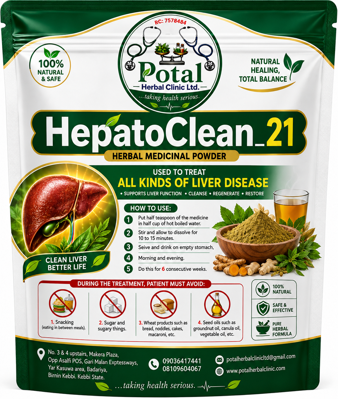 HepatoClean_21 herbal product pack