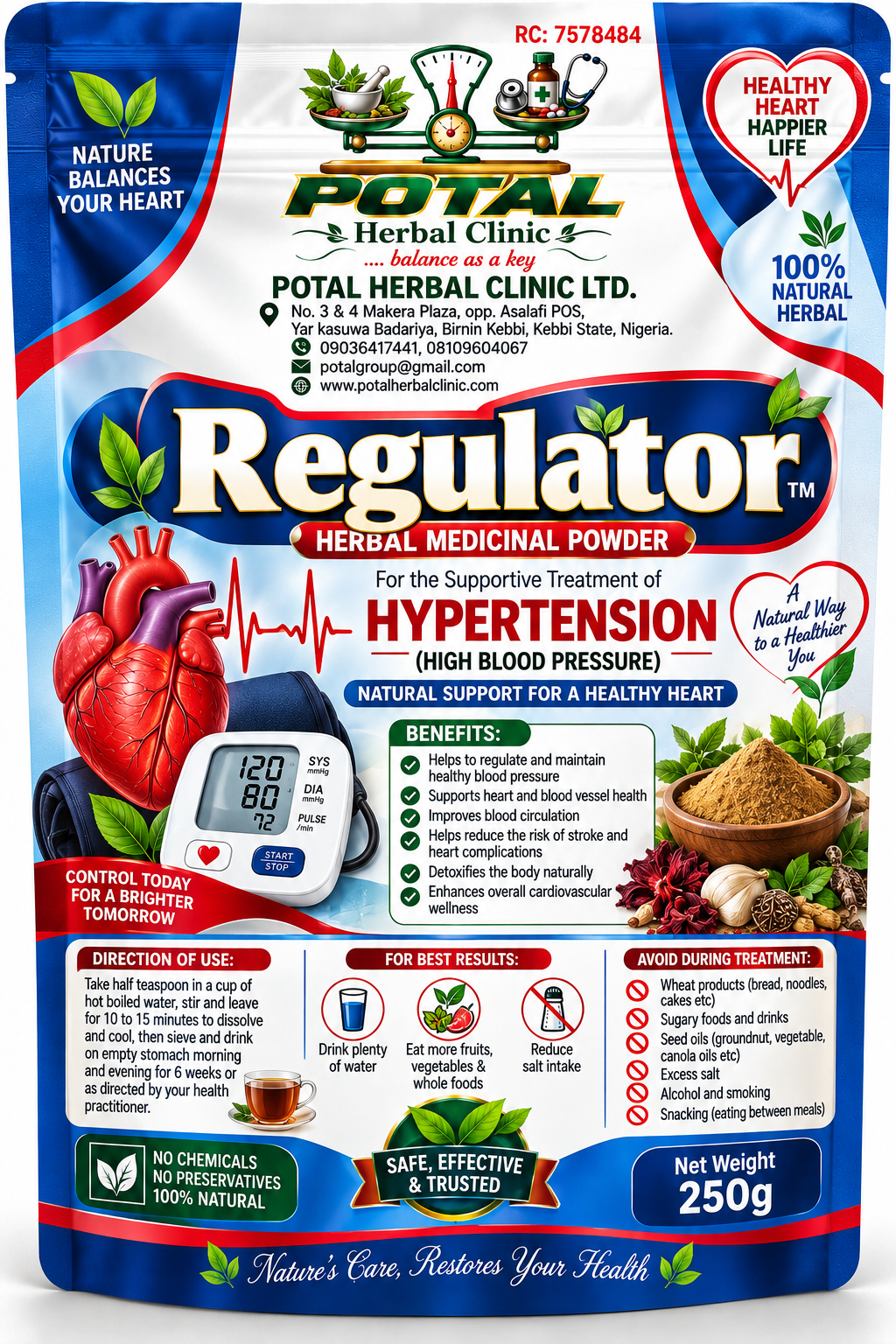 Regulator herbal product pack